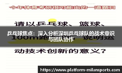 乒乓球焦点：深入分析深圳乒乓球队的战术意识与团队协作